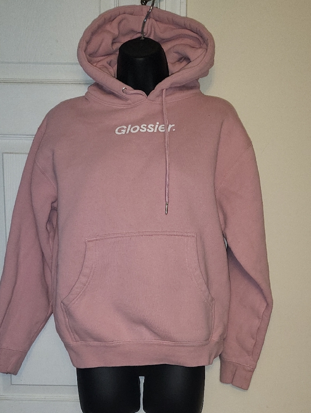 Glossier Dusty Pink Logo Hoodie